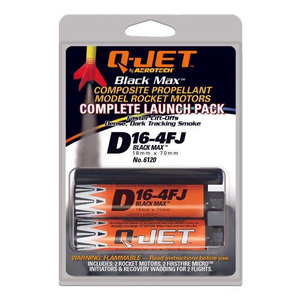 Quest Q-Jet™ D16-4FJ Black Max Rocket Motors Value 12-Pack - Q6364 For Discount