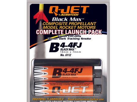 Quest Q-Jet™ B4-4FJ Black Max Rocket Motors Value 12-Pack - Q6314 For Cheap