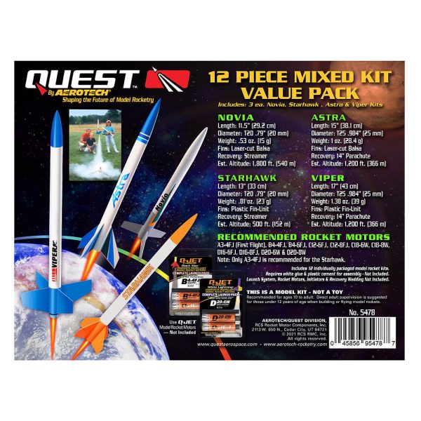 Quest Multi-Rocket Classroom Value Pack 12 Rockets - Q5478 Online Hot Sale