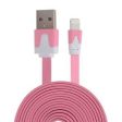 SmarTek - 6 Foot Lightning Charge and Sync  Flat Noodle  Cable USB Tangle Free Supply