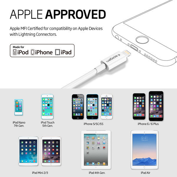 Spigen - USB Lightning Connector Charge and Sync Cable Online Sale