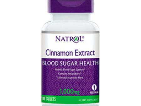 NATROL - Cinnamon Extract 1000 mg - 80 Tablets Cheap