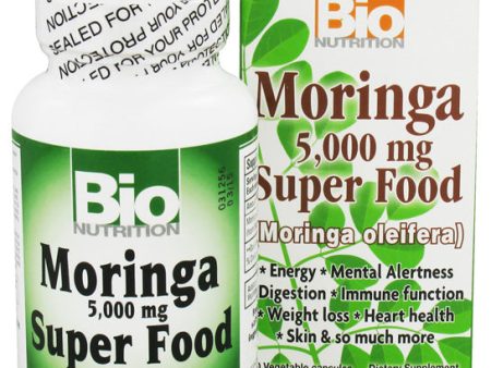 BIO NUTRITION - Moringa 5000 mg Super Food - 60 Vegetarian Capsules Online