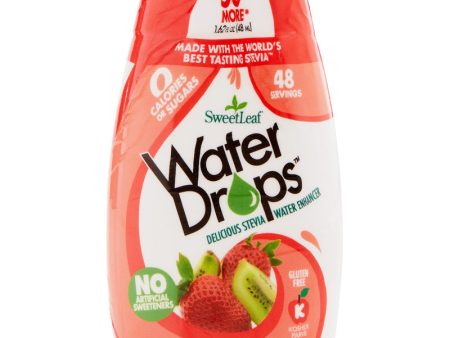 SWEET LEAF - WaterDrops, Strawberry Kiwi - 1.62 fl. oz. (48 ml) For Sale