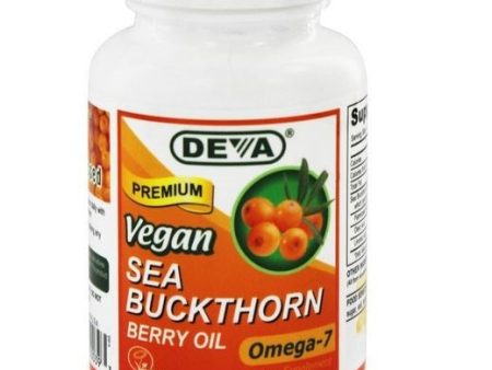 DEVA - Vegan Sea Buckthorn Berry Oil - Omega-7 - 90 Vegan Caps Hot on Sale