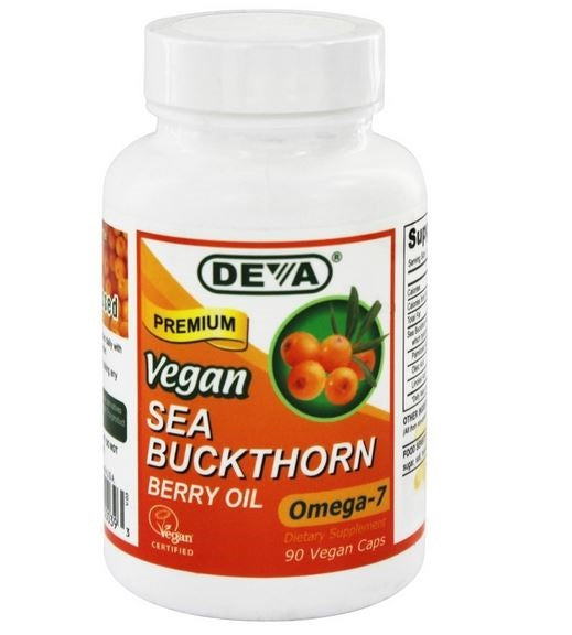 DEVA - Vegan Sea Buckthorn Berry Oil - Omega-7 - 90 Vegan Caps Hot on Sale