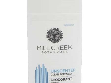 MILL CREEK - Botanical Unscented Deodorant - 2.5 oz Sale