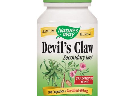 NATURES WAY - Devils Claw Secondary Root 480 mg - 100 Vegetarian Capsules on Sale