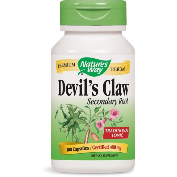 NATURES WAY - Devils Claw Secondary Root 480 mg - 100 Vegetarian Capsules on Sale