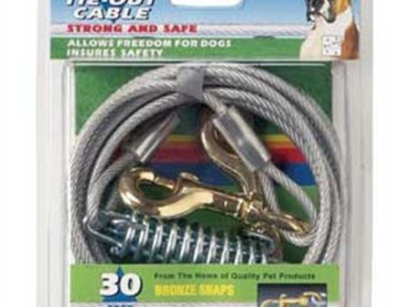 FOUR PAWS - Heavy Weight Tie-Out Cable Silver - 30 Feet Online now