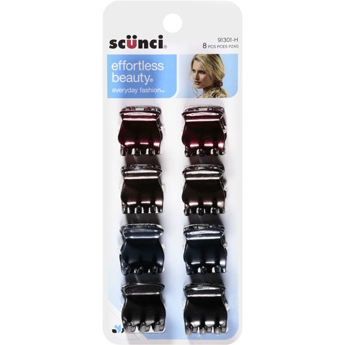 SCUNCI - Effortless Beauty Jaw Clips - 8 Clips Discount