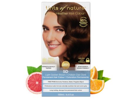 TINTS OF NATURE - 5D Light Golden Brown Permanent Hair Dye -  4.4 fl oz (130 ml) Online Sale