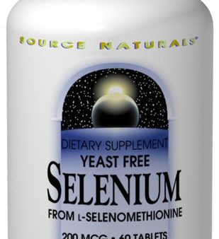 SOURCE NATURALS - Selenium, Yeast Free 200 mcg - 60 Tablets Cheap