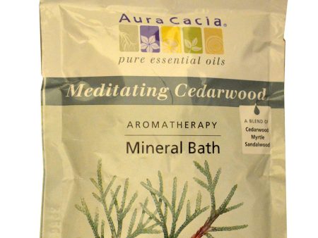 AURA CACIA - Aromatherapy Mineral Bath, Meditating Cedarwood - 6 x 2.5 oz. Packets Discount