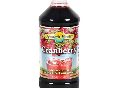 DYNAMIC HEALTH - Pure Cranberry 100% Juice Concentrate, Unsweetened - 8 fl. oz. (237 ml) Sale