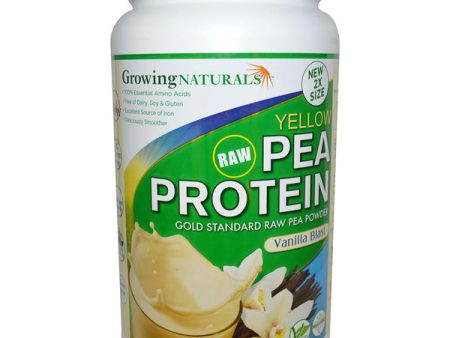 GROWING NATURALS - Yellow Pea Protein Powder Vanilla Blast - 33.5 oz (950 g) For Cheap