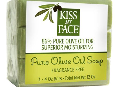 KISS MY FACE - Naked Pure Olive Oil Bar Soap - 3 x 4 oz. Bars Discount