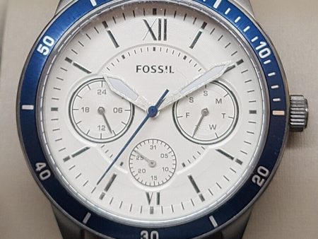 Fossil Men s Flynn Sport Multifunction Gray Leather White Dial BQ2341 Watch Fashion