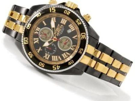 Invicta Men s 5725 Chronograph Black Dial Two Tone Stainless Steel Watch. Discount