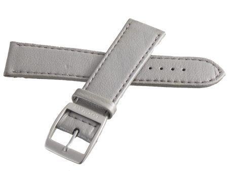 LOCMAN Men s 23mm Silver Leather Silver Buckle Watch Band Strap For Discount